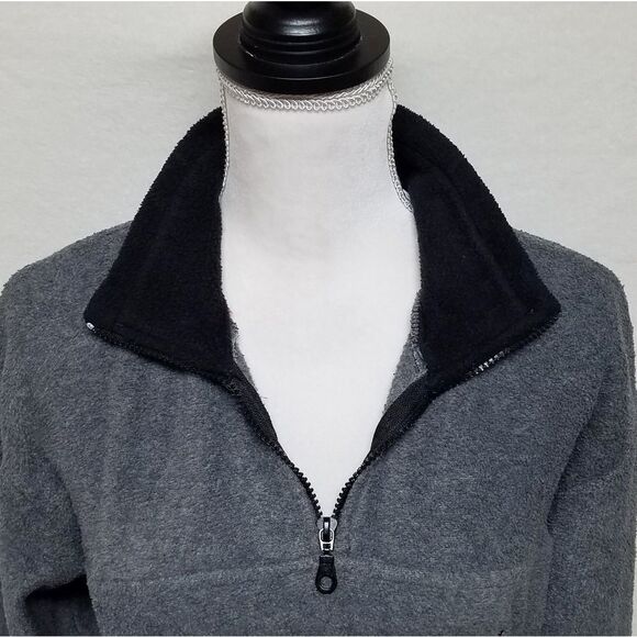 VINTAGE 80s Tommy Hilfiger Gray Fleece Zip Sweater - Picture 2 of 10